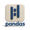 Pandas programming technology icon